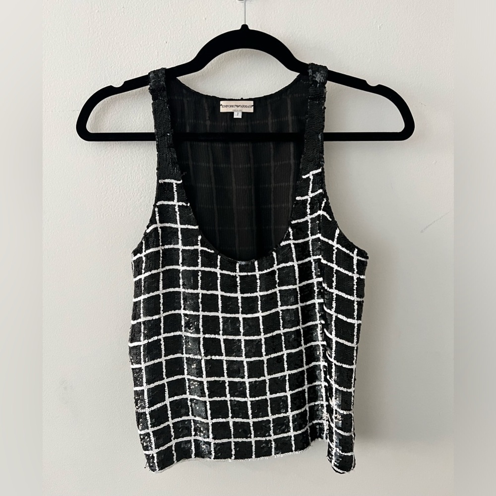 ARMANI VINTAGE SEQUIN VEST XS